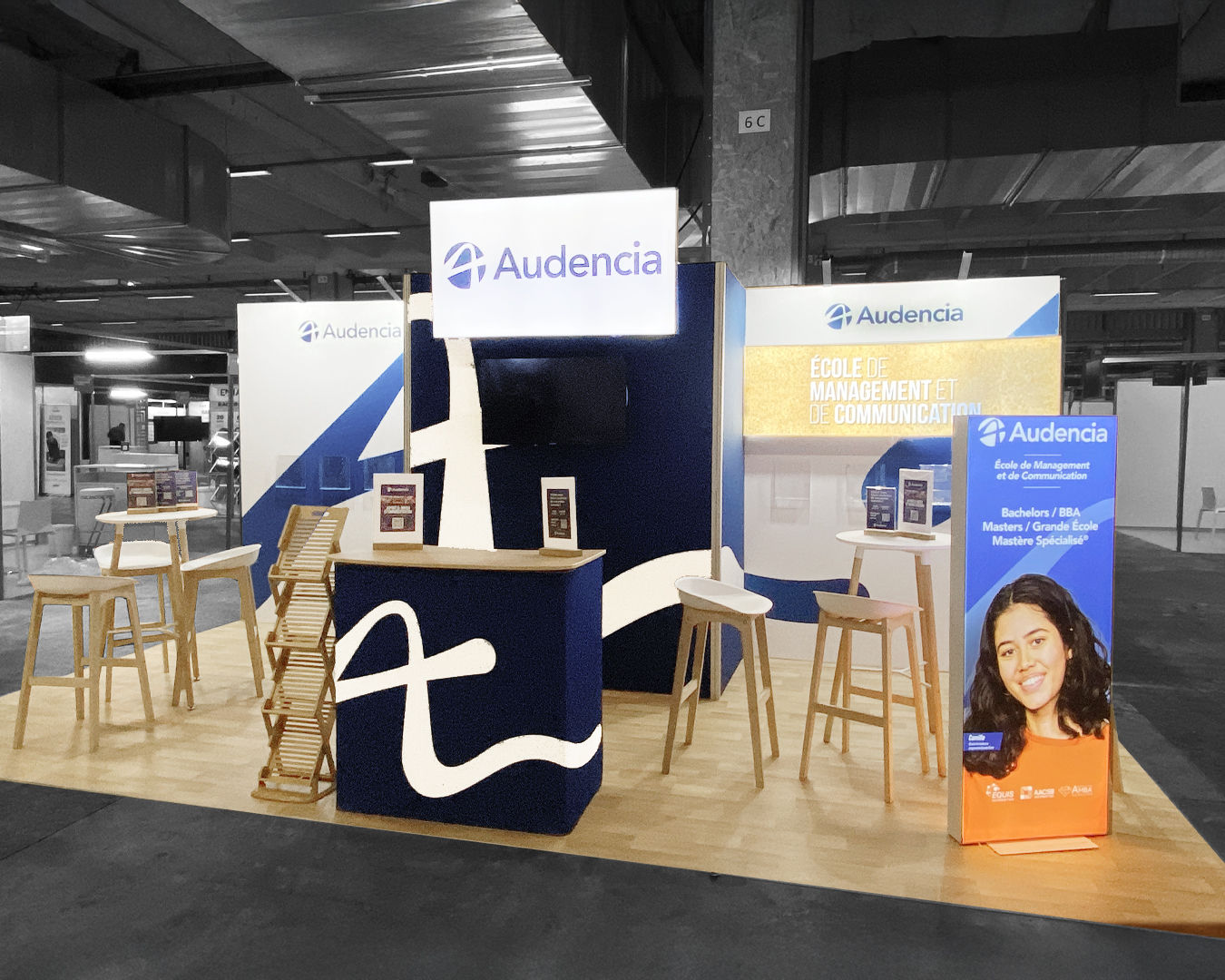 stand vision audencia pour salon de l'étudiant - audace concepteur et fabricant de stand