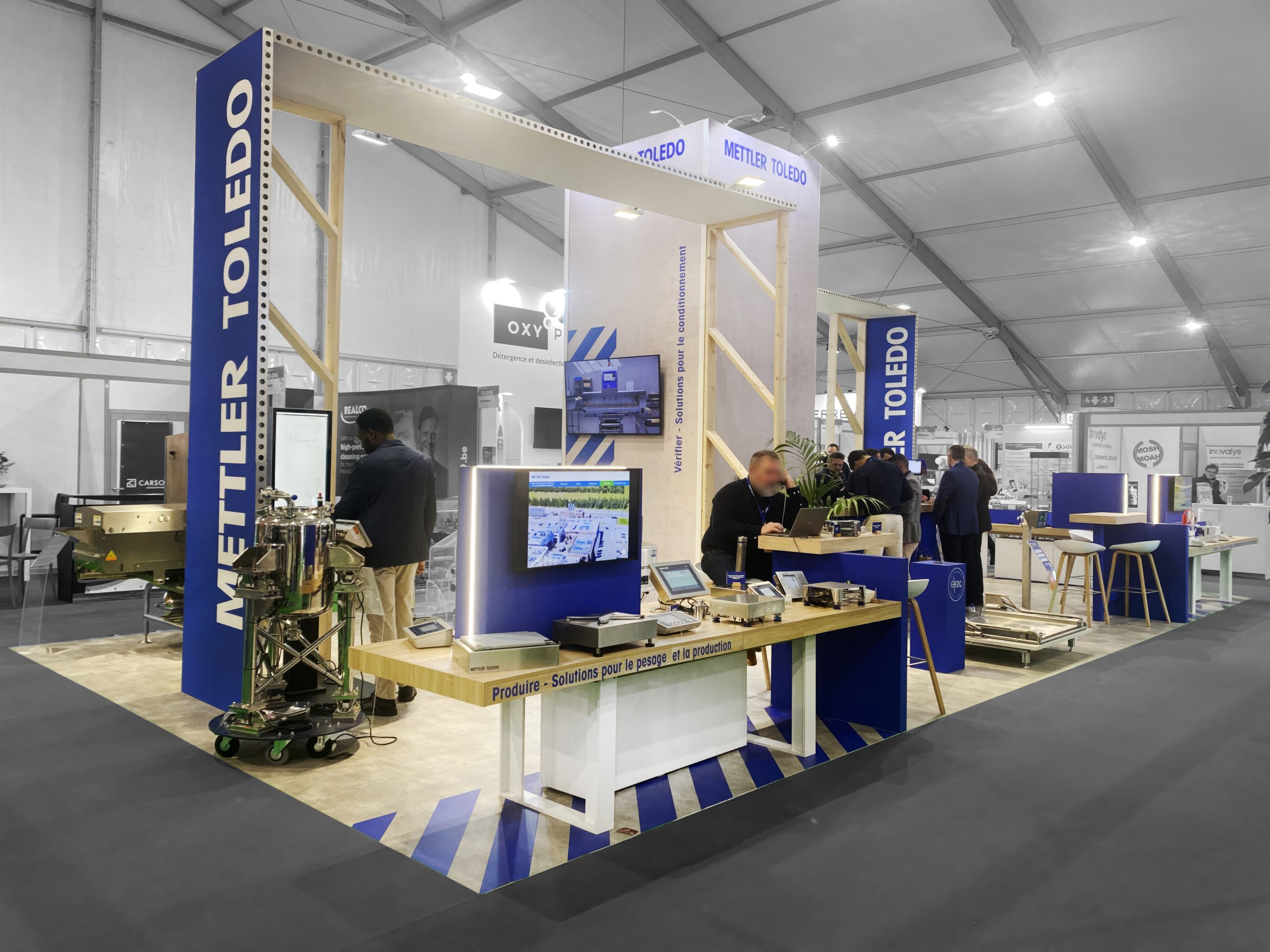 stand mettler toledo - salon cfia - rennes - parc des expositions rennes - industrie - stand réalisé par audace standiste à rennes