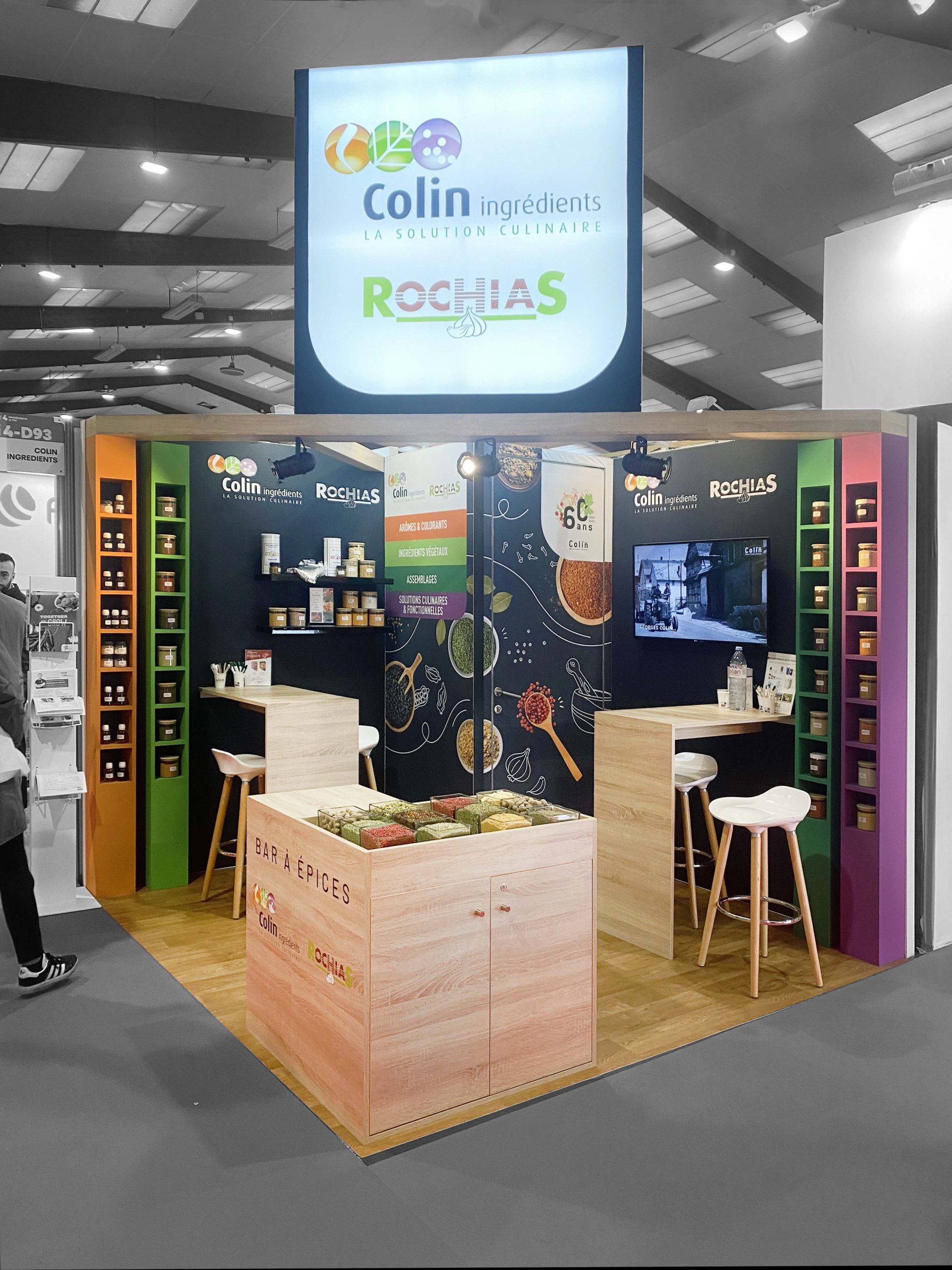 stand modulable colin ingrédients sur le cfia 2026 à rennes parc des expo. fabrication standiste audace. pour actualités cfia 2027