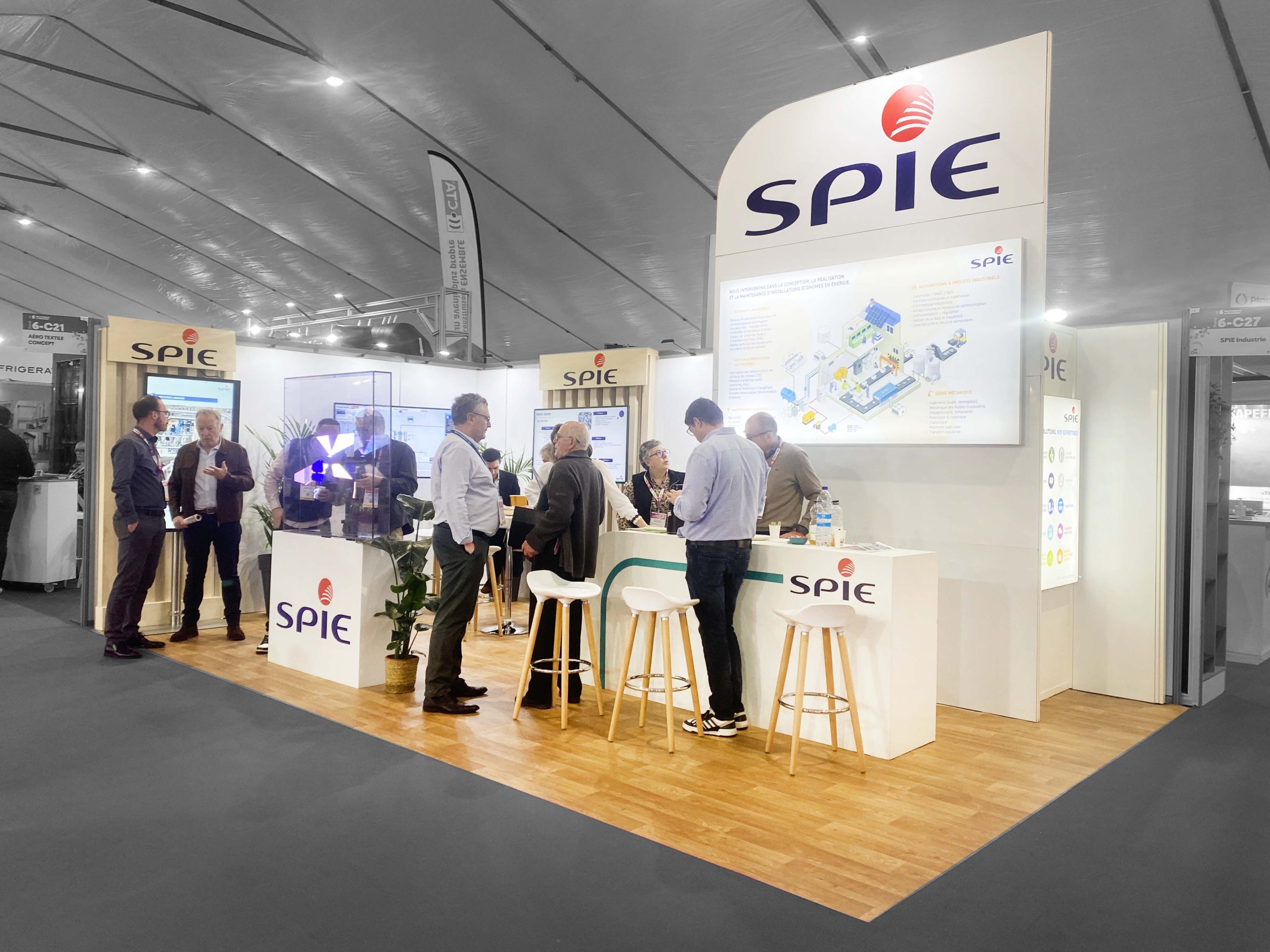 stand modulable spie sur le cfia 2026 à rennes parc des expo. fabrication standiste audace. pour actualités cfia 2027