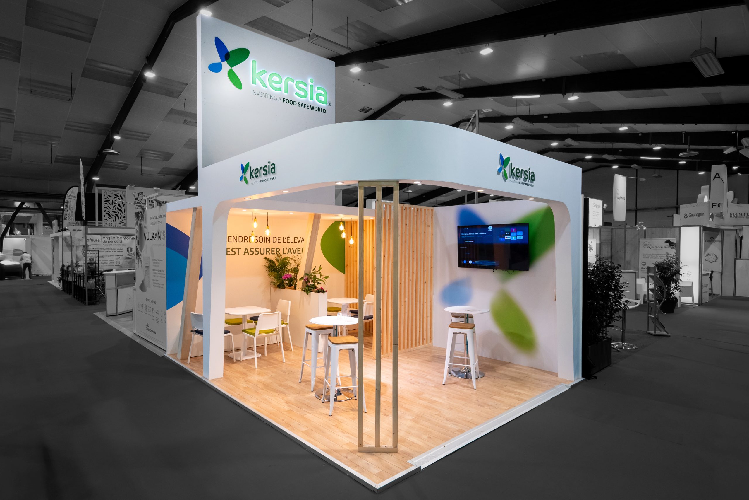 stand traditionnel kersia - space - rennes - réalisation audace standiste à nantes et rennes