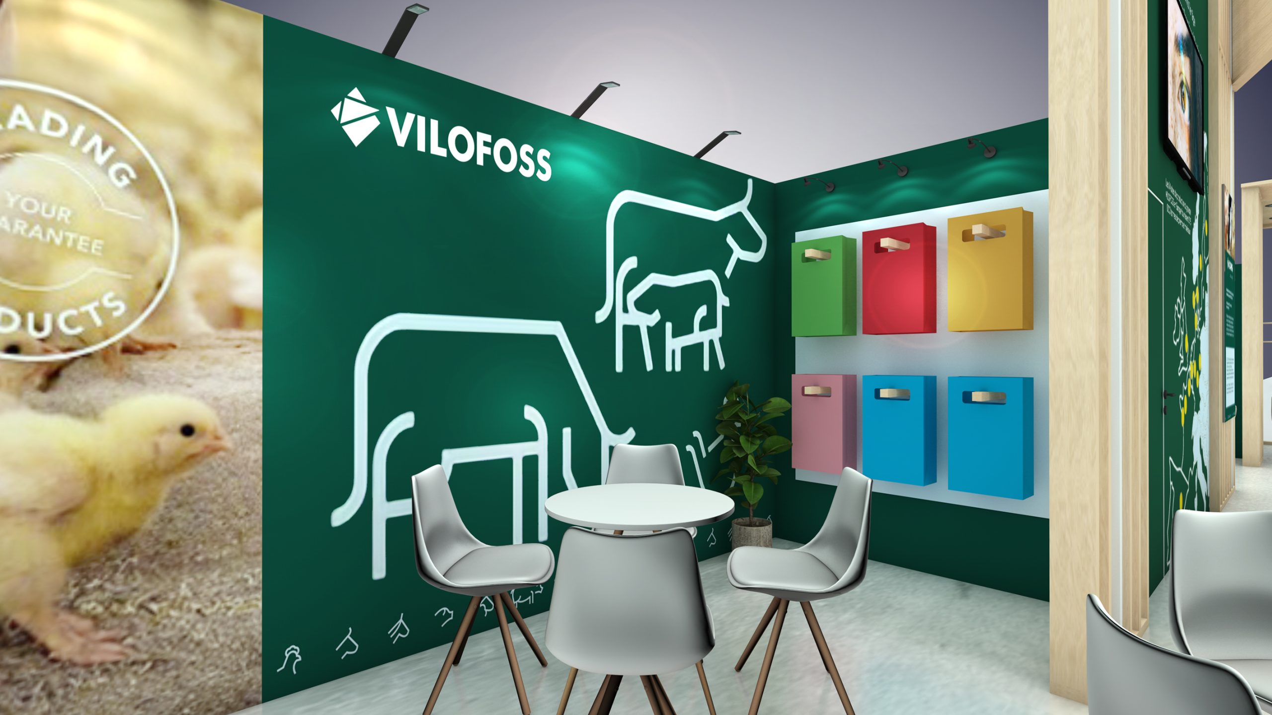 vue 3D salle de réunion stand vilofoss - space - rennes - réalisation audace standiste à nantes et rennes