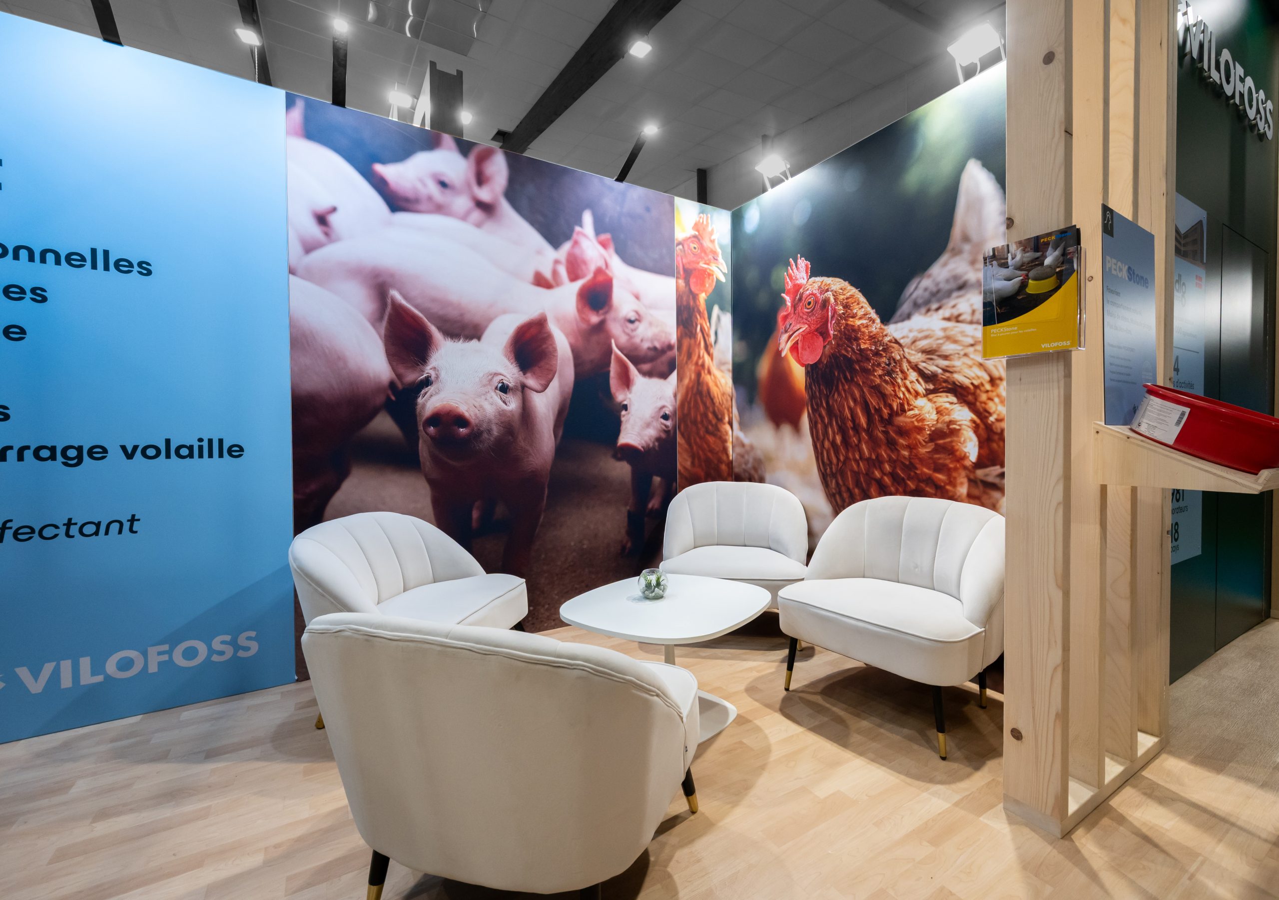 salle de réunion stand vilofoss - space - rennes - réalisation audace standiste à nantes et rennes