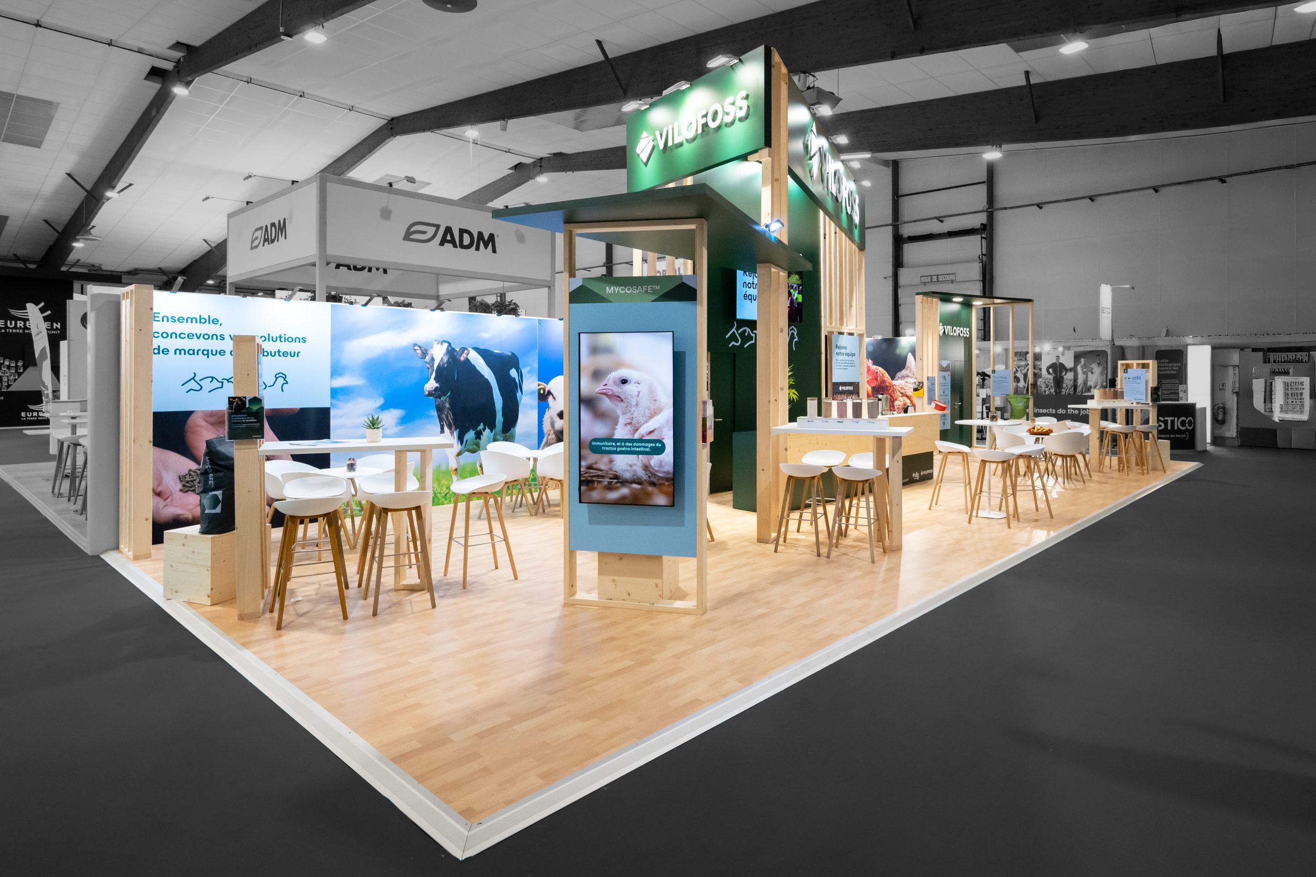 stand sur mesure vilofoss - space - rennes - réalisation audace standiste à nantes et rennes